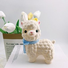 德普羅商務 可愛小羊公仔 復古風格室內裝飾 2入, 羊駝