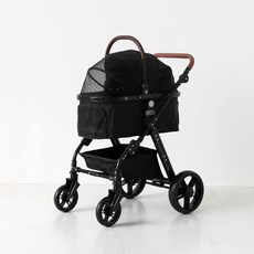 MARKET B x For Meeney 可折疊分離式狗狗推車, 深棕色, 1個