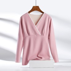 孕婦保暖V領哺乳T恤