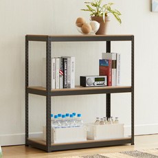 Tres Belle 緊湊型組裝式鐵製角鋼層架 3層, 深灰色