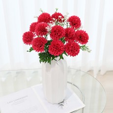 都市庭園 人造掃墓用佛國菊混合花束, 1個, 紅色