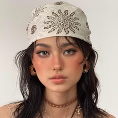 VIVIMUA 女性夏季頭巾 時尚頭巾 沙色 SH453