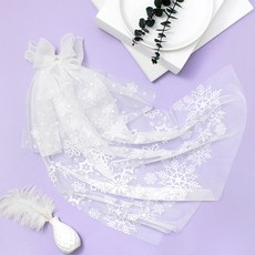 雪紗緞帶蝴蝶結髮夾