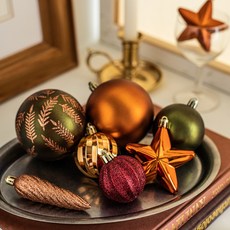 BeautifulDecoSense 聖誕樹裝飾球組 5入, Green Mix