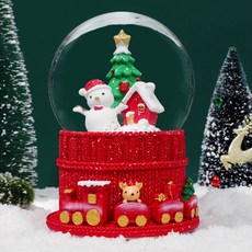 Quardi 聖誕音樂盒 Snowball Automatic Snowdrift Train Snowman, 混色