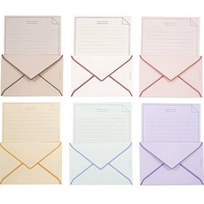 1000 線條信紙信封組, 48張, 混合顏色
