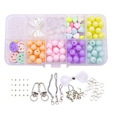 ARTNISM 串珠工藝鑰匙圈製作DIY套組 泡泡糖, 1套, 混合顏色