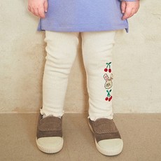mollimelli 女童兔子波浪刷毛羅紋內搭褲