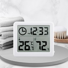 Luaz 數位多功能溫濕度計 LUAZ-E03, 白色, 1個