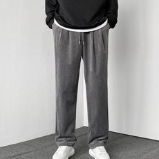 남성용 DM 코듀로이 투핀턱 와이드 팬츠