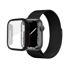 스페이스쉴드 스마트워치 메탈 밴드 + 올인원 케이스 세트, 블랙, 1개