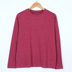 빼빼 여성용 라운드넥 기본 슬라브 티셔츠