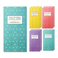 misoro 1000 裝訂筆記本 1420 40張 4款套組, 黃色 + 紅色 + 薄荷綠 + 紫色, 3套