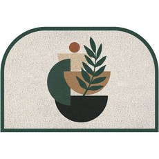 北歐玄關線圈地墊 可裁剪 橫向, 10 青崖苔