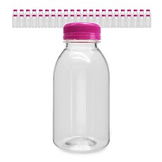 mir 牛奶用透明CU紫色蓋寶特瓶, 300ml, 48個
