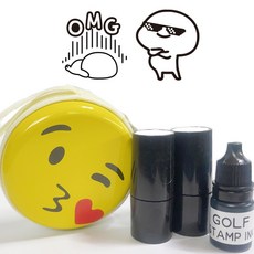 蘋果高爾夫球印章組, BLACK C, 1套