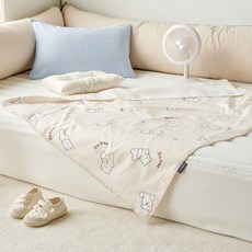 PRIELLE Eddy孩童泡泡紗毯, 米色