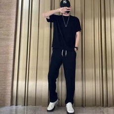 Goodif 男士涼感材質透氣短袖T恤 + 褲子套裝