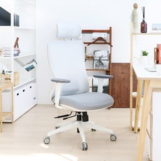 린백 사무실 컴퓨터 메쉬 의자 LB850H, 화이트프레임-그레이