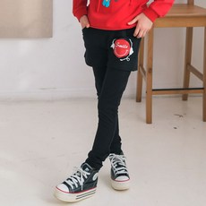 JACKID 女童內搭褲 紅色微笑