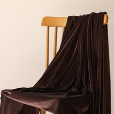 大成紡織 彈性絲絨布料, 1個, 3010 深棕色