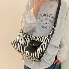 GENIAL 女士帆布條紋單肩包、斜挎包和環保包 GA2836