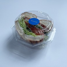 八角漢堡一次性餐盒, 餐盒 + 藍色貼紙, 20套