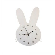 Smart Living 室內裝飾兔子掛鐘, 01 白色