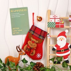 UNHEVE 聖誕襪 室內裝飾, 15 格紋魯道夫, 1個