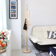 TREESTORE 原木自然風圓形立式衣架, 原木色