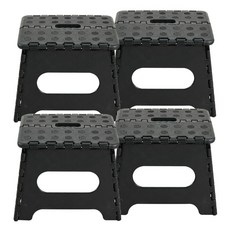 마켓플랜 휴대용 접이식 의자 S 4p, 블랙, 1개