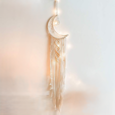 힘룸 인테리어 마크라메 벽장식 아이보리 문스톤 데코, 혼합색상