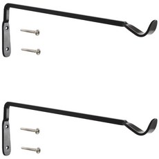 철물바다 일자형 화분걸이, 검정, 2개