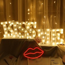 Aromood 奢華活動 LED 霓虹燈 Kiss Me, 單一顏色