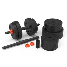 이고진 블랙 조립 아령 덤벨 23kg 세트, 1세트