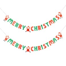 joyparty 跳躍聖誕老人拉旗, 混合顏色, 2個