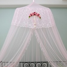 Ivydeco粉色蕾絲天篷, 粉色的