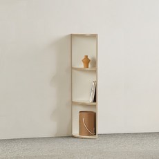 리바트 아동용 꼼므 반원 책장 D295 방문설치, 화이트, 3단