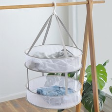 多功能洗衣曬衣架 2層網 YT_RA455, 1個, 灰色