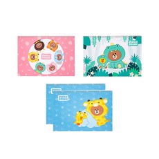 STUDIO EIGHT Brown&Friends素描本 4入 隨機出貨+貼紙, 345*245mm, 28張