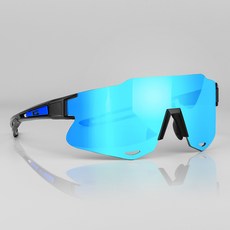 가빈 스타일호른 스포츠 선글라스 G104 + 도수클립 세트, C02 블랙 스카이미러렌즈, 1개