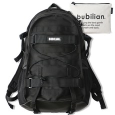 bubilian 字母印花後背包+迷你字母印花手拿包, BLACK(背包)+混色(手拿包)