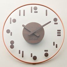 에이치씨클락 컨벡스 유리 무소음 벽걸이 벽시계 30cm C타입, C타입 월넛우드