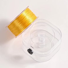 코히모 폴리우레탄 비즈 팔찌 매듭줄 5W0573 길이 100m x 두께 0.8mm, 골드, 1개