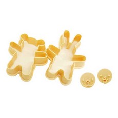 My Cookidea 餅乾模具, 小熊*1+兔子*1+可愛表情*2, 1組