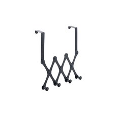 所有良品 門掛架 門用掛鉤 4鉤 400mm, 黑色, 1個