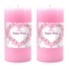 Olebien 香氛柱狀蠟燭, 海洋之吻, 590g, 2個