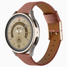 HAMATE 相容半窄版皮革錶帶 20mm, 棕色