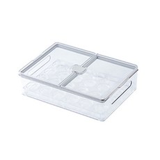 24格含蓋雞蛋收納盒, 白+灰