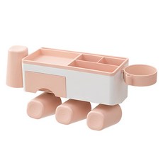 일체형 4컵 한사이즈 칫솔 홀더 GH79_RD_216, 핑크, 1개